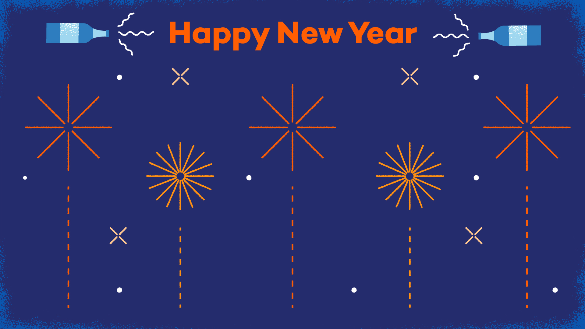 Festive Blue Starburst Celebration