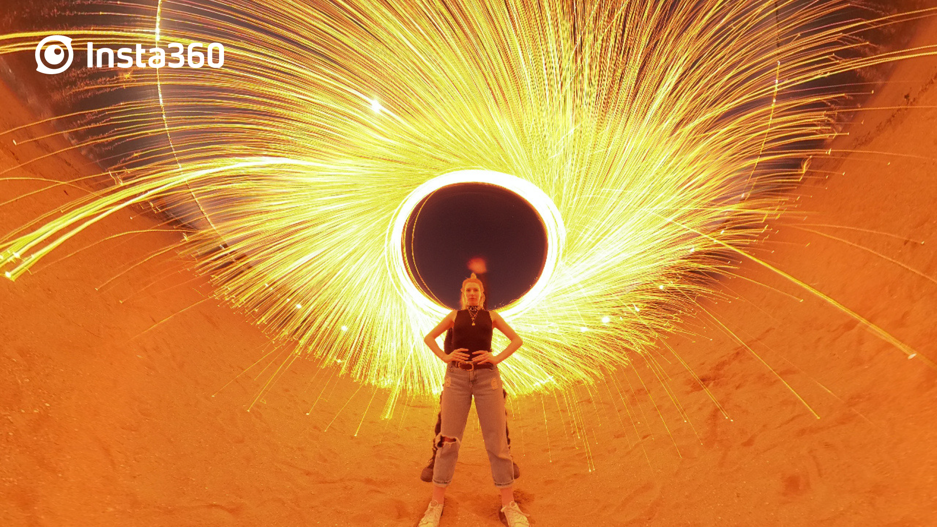 Fiery Desert Light Show