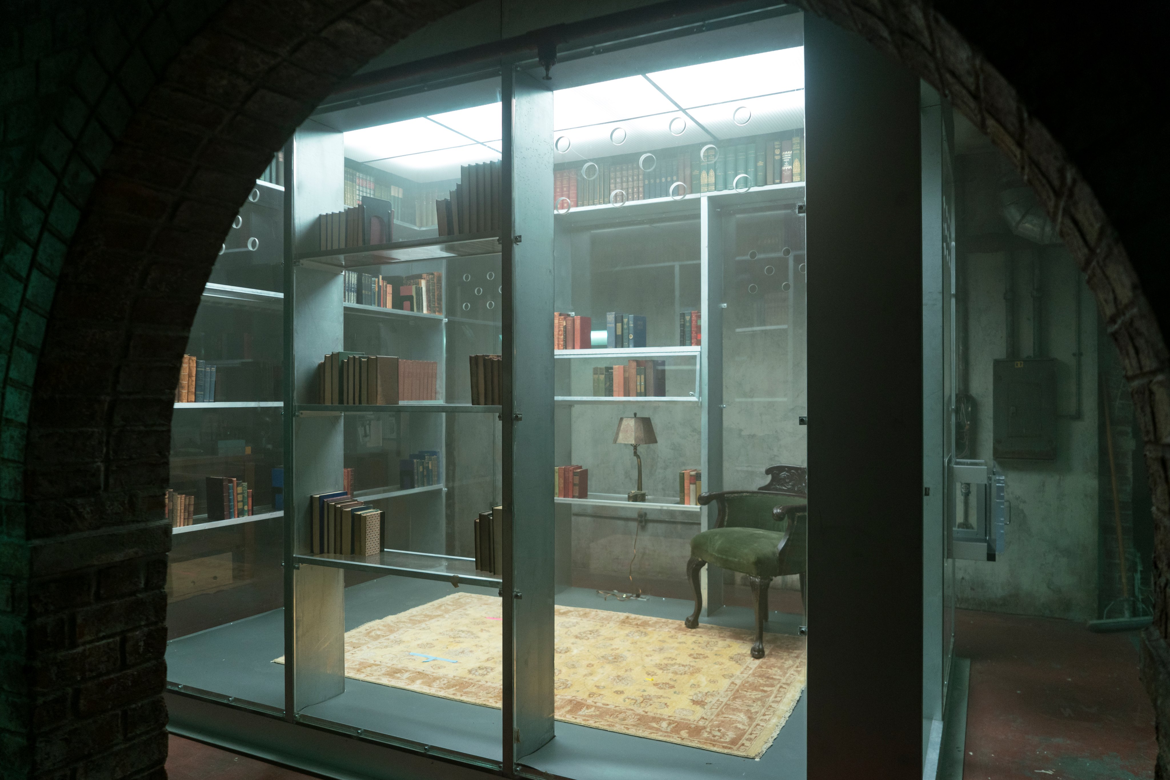 Industrial Brick & Glass Workspace