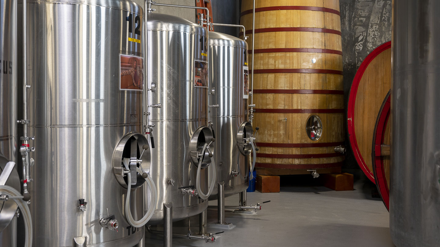 Gleaming Brewery Tanks