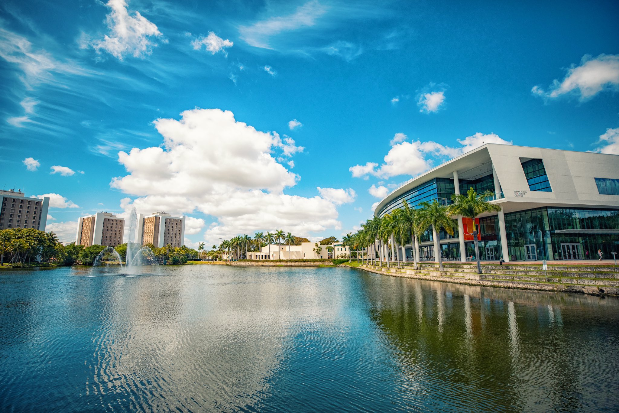 Tranquil Fountain Lake