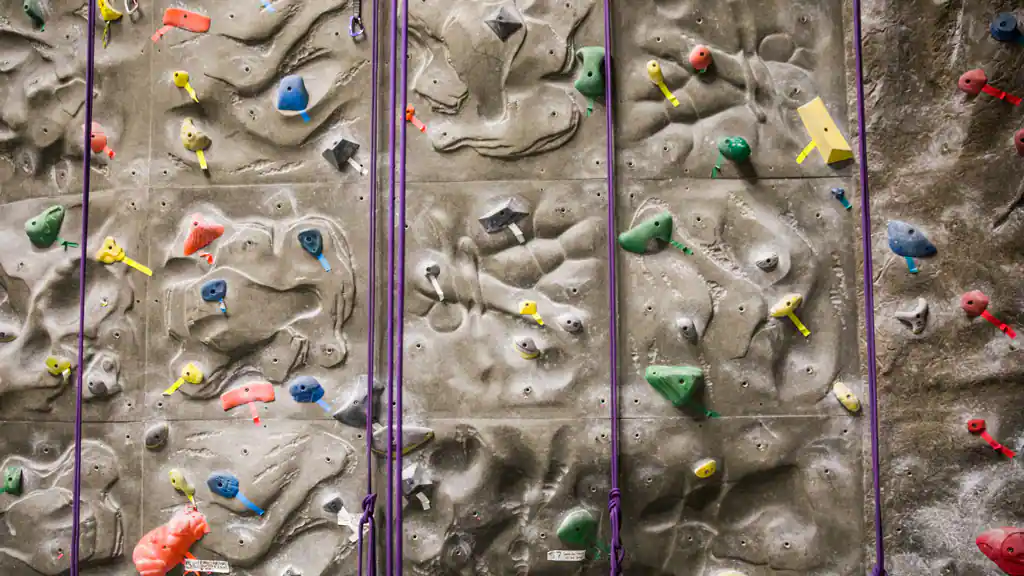 Vibrant Climbing Hold Mosaic